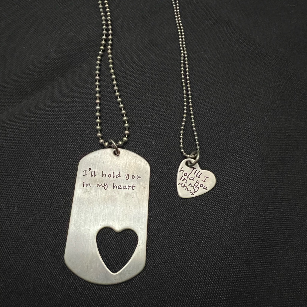 Silver Heart Pendant Necklace Set 19$